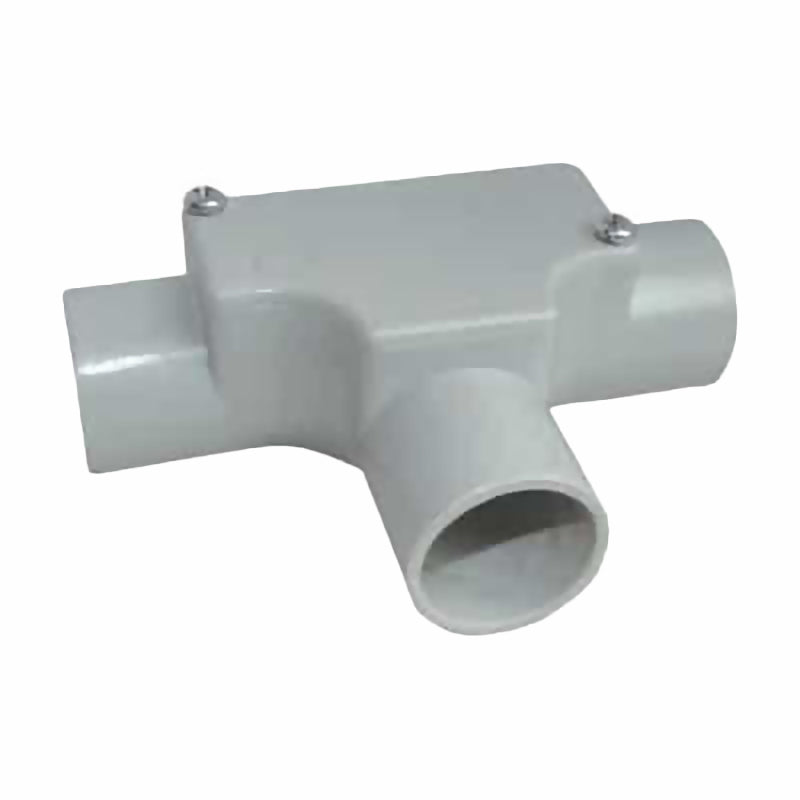 25mm Inspection Conduit Tee Heavy Duty Grey