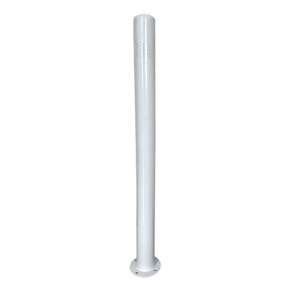 White Steel Pipe Safety Bollard
