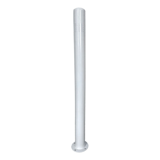 White Steel Pipe Safety Bollard